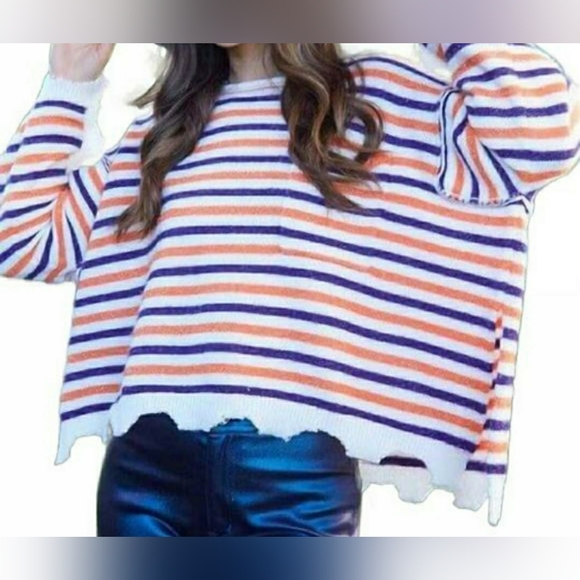 PEACH LOVE STRIPED SWEATER - Picture 9 of 14